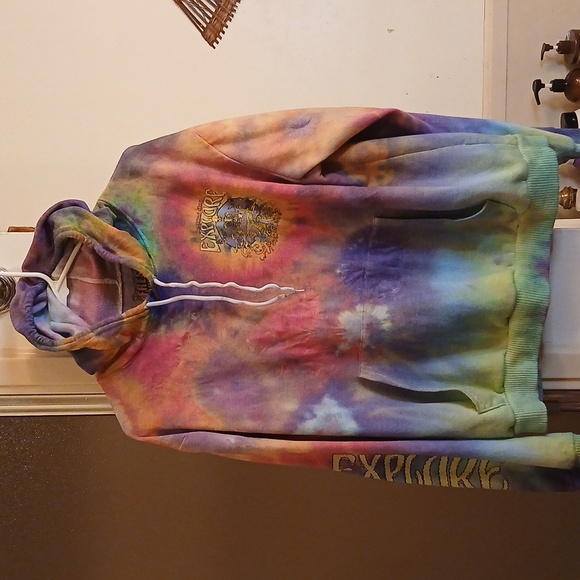 "Be KIND & EXPLORE",Tie-Dye Graphic Hoodie. WOMENS SZ.L. - Picture 1 of 8